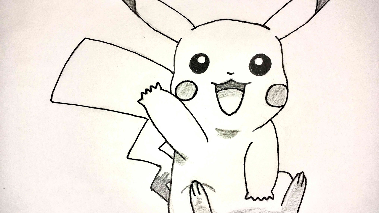 Cómo dibujar a Pikachu paso a paso - Pokémon  How to draw Pikachu, dibujos de Pokémon A Lápiz, como dibujar Pokémon A Lápiz paso a paso