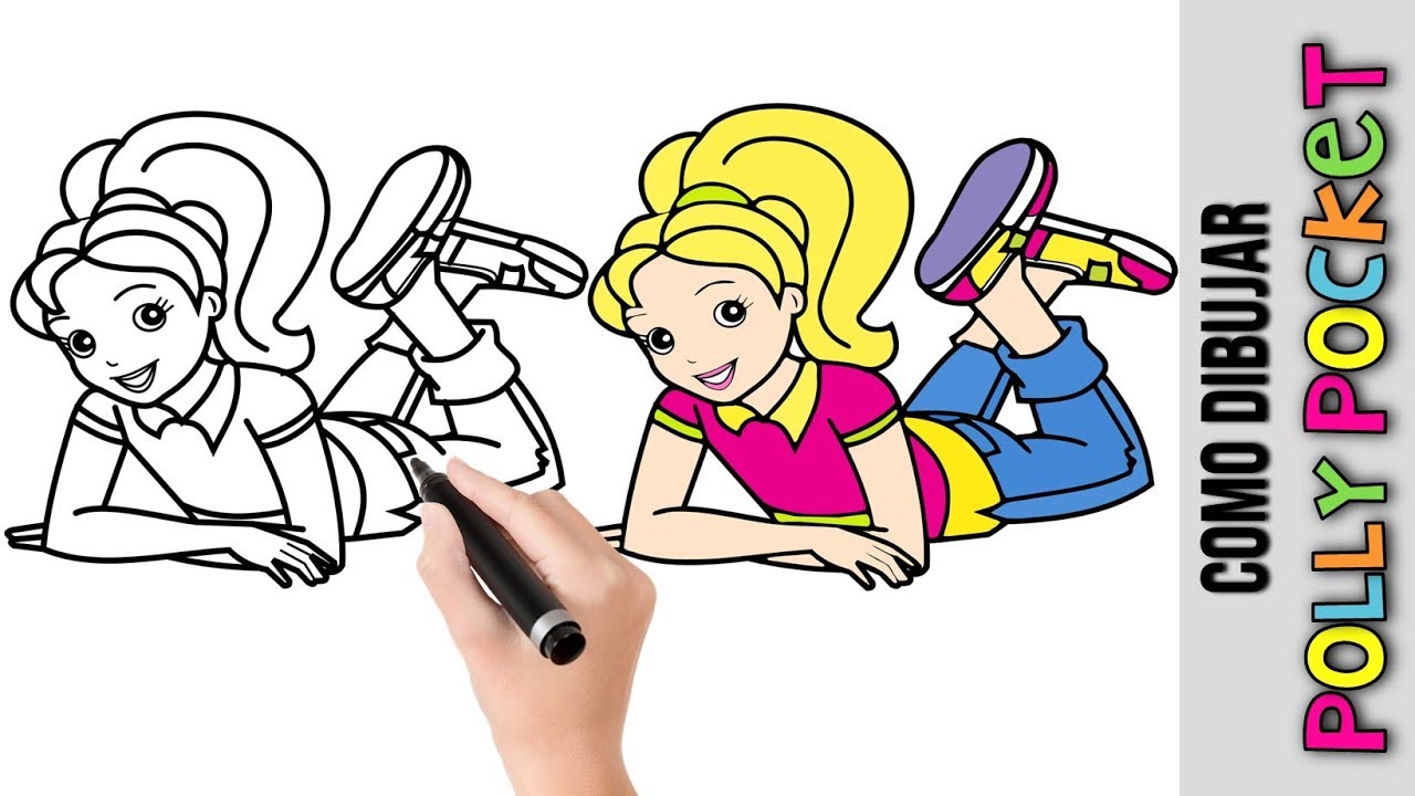 Como Dibujar Polly Pocket De Matel★ Dibujos Fáciles Para Dibujar Paso A Paso, dibujos de Polly Pocket, como dibujar Polly Pocket paso a paso