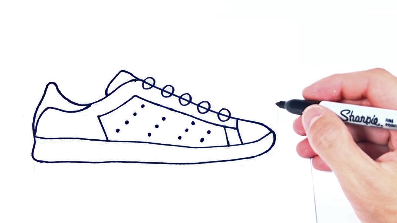 Como dibujar unas Zapatillas o Tenis paso a paso, dibujos de Zapatillas, como dibujar Zapatillas paso a paso