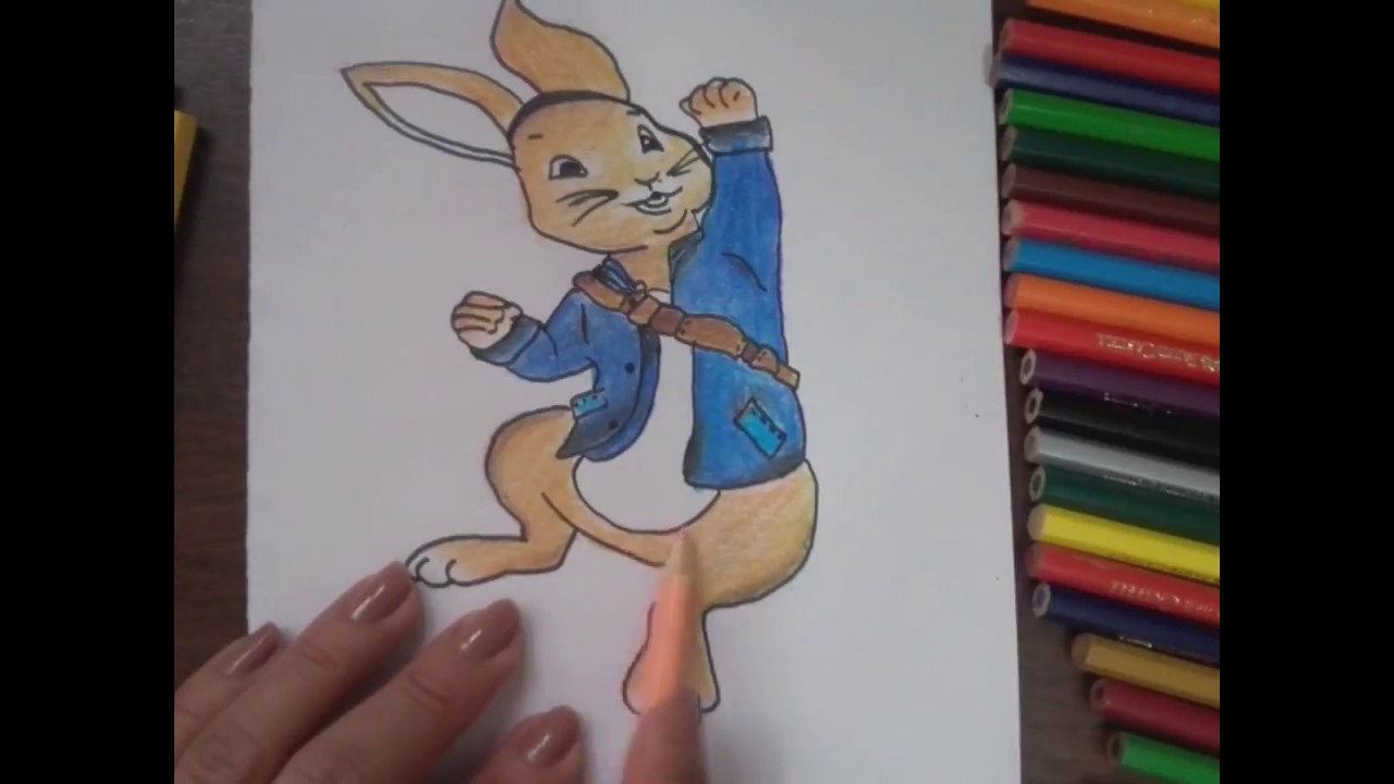 PETER RABBIT - colorear fácil y rápido - YouTube, dibujos de Peter Rabbit, como dibujar Peter Rabbit paso a paso