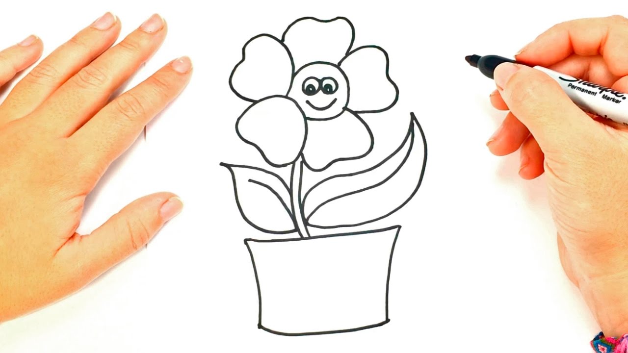 Como dibujar una Planta paso a paso  Dibujo fácil de Planta, dibujos de Una Planta, como dibujar Una Planta paso a paso