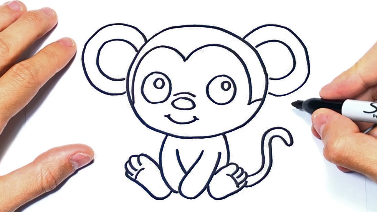Cómo dibujar un Mono Paso a Paso  Dibujo de Mono, dibujos de Monos, como dibujar Monos paso a paso