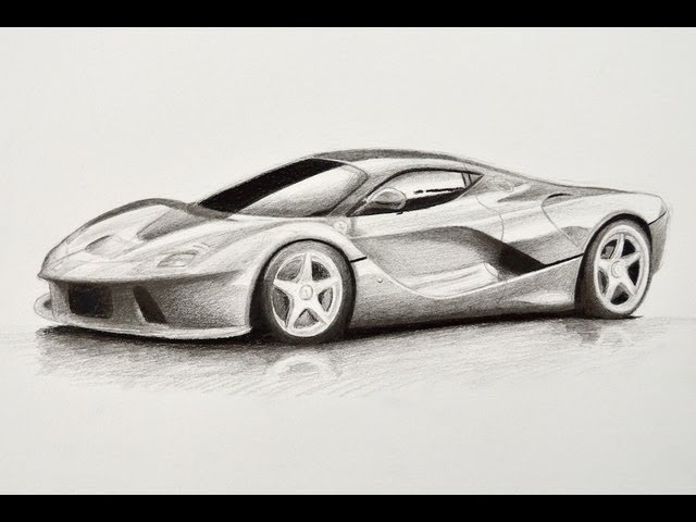 Cómo dibujar un carro: Ferrari - Arte Divierte -  - YouTube, dibujos de Un Coche Deportivo, como dibujar Un Coche Deportivo paso a paso