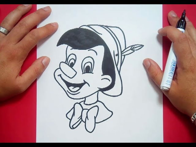 Como dibujar a Pinocho paso a paso - Pinocho  How to draw Pinocchio -  Pinocchio - YouTube, dibujos de Pinocho, como dibujar Pinocho paso a paso