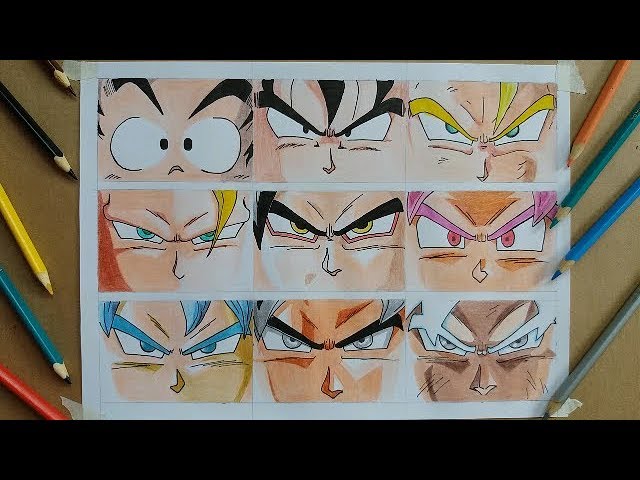Como Dibujar los Ojos de Goku en todas sus Transformaciones  How to draw  the eyes of Goku - YouTube, dibujos de Los Ojos De Gokú En Todas Sus Fases, como dibujar Los Ojos De Gokú En Todas Sus Fases paso a paso