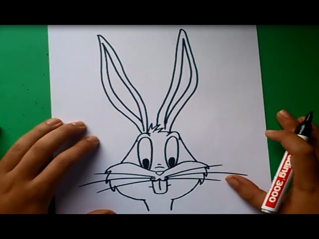 Como dibujar a Bugs Bunny paso a paso - Looney Tunes  How to draw Bugs  Bunny - Looney Tunes - YouTube, dibujos de Bugs Bunny, como dibujar Bugs Bunny paso a paso