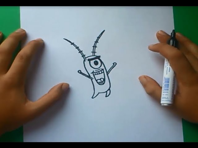 Como dibujar a Plankton paso a paso - Bob esponja  How to draw Plankton -  Sponge bob - YouTube, dibujos de A Plankton De Bob Esponja, como dibujar A Plankton De Bob Esponja paso a paso