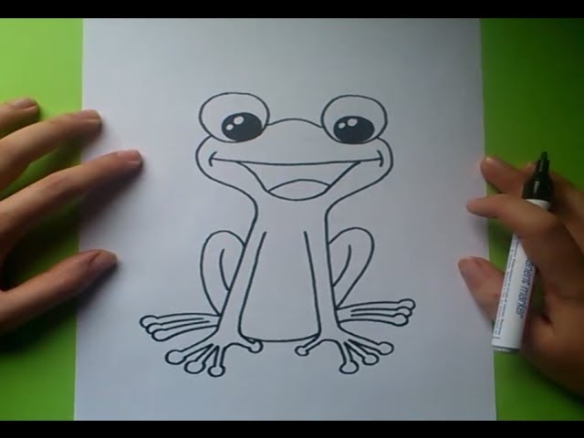 Como dibujar una rana paso a paso 2  How to draw a frog 2 - YouTube, dibujos de A Partir De La Palabra Rana, como dibujar A Partir De La Palabra Rana paso a paso