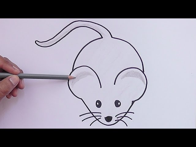 Como dibujar y pintar paso a paso a Ratón - How to draw and paint step by  step Raton - YouTube, dibujos de Un Ratón, como dibujar Un Ratón paso a paso