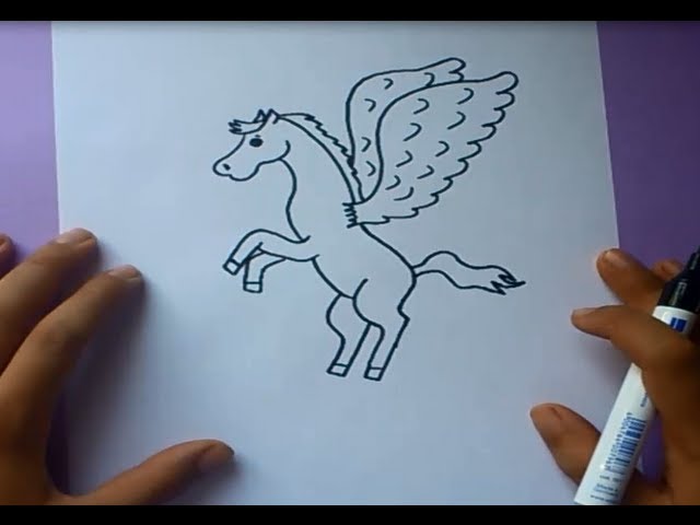 Como dibujar a Pegaso paso a paso  How to draw Pegaso - YouTube, dibujos de Un Pegaso, como dibujar Un Pegaso paso a paso