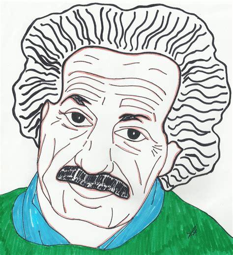 Cómo Dibuja A Einstein Paso a Paso Fácil