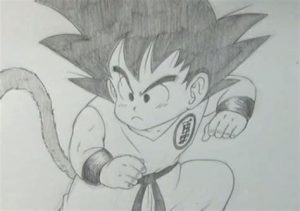 Dibuja A Goku Pequeño Fácil Paso a Paso