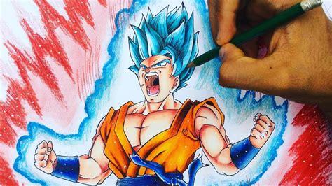 Cómo Dibujar A Goku Ssj Blue Kaioken Paso a Paso Fácil