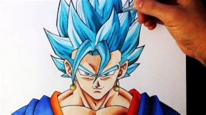 Cómo Dibujar A Goku Ssj Dios Azul 3 Paso a Paso Fácil