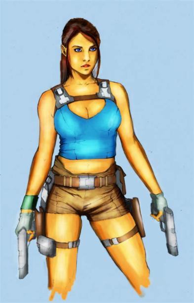Cómo Dibuja A Lara Croft Paso a Paso Fácil