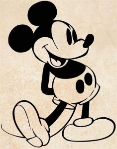 Cómo Dibujar A Mickey Mouse Antiguo Fácil Paso a Paso
