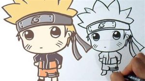 Cómo Dibujar A Naruto Kawaii Fácil Paso a Paso