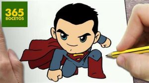 Cómo Dibuja A Superman Kawaii Fácil Paso a Paso