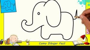 Cómo Dibujar A Un Elefante Paso a Paso Fácil