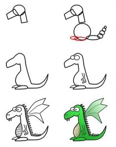 Dibuja Dragones Para Niños Fácil Paso a Paso