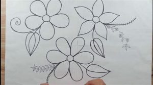 Dibujar Flores Para Bordar Paso a Paso Fácil