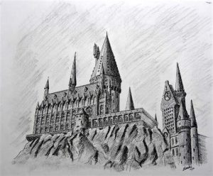 Cómo Dibujar Hogwarts Fácil Paso a Paso