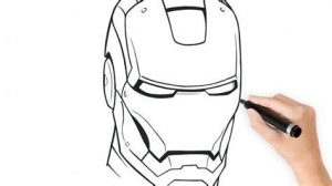 Dibujar La Cara De Iron Man Paso a Paso Fácil