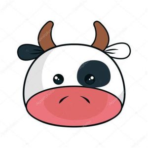 Dibuja La Cara De Una Vaca Fácil Paso a Paso