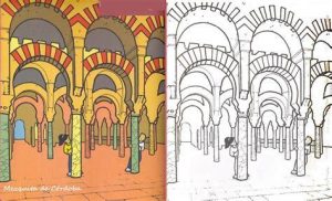 Cómo Dibujar La Mezquita De Cordoba Paso a Paso Fácil