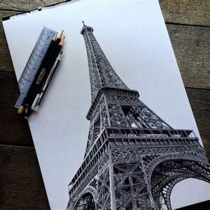 Dibuja La Torre Eiffel Realista Fácil Paso a Paso