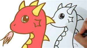 Cómo Dibuja Paso Un Dragon Kawaii Paso a Paso Fácil