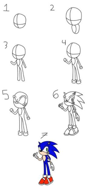 Cómo dibujar Personajes De Sonic 】 Paso a Paso Muy Fácil 2023 - Dibuja Fácil