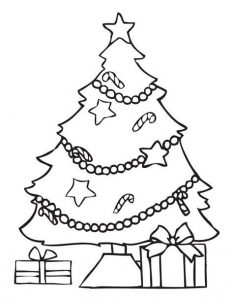 Cómo Dibuja Un Arbol De Navidad Con Regalos Fácil Paso a Paso