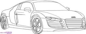 Cómo Dibujar Un Audi R8 Paso a Paso Fácil