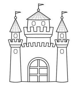 Cómo Dibujar Un Castillo Infantil Paso a Paso Fácil