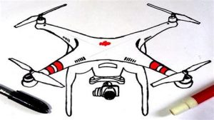 Cómo Dibuja Un Drone Fácil Paso a Paso
