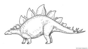 Dibuja Un Estegosaurio Paso a Paso Fácil