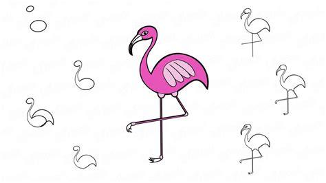 Dibuja Un Flamingo Fácil Paso a Paso