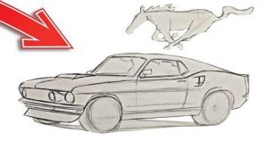 Dibujar Un Mustang Paso a Paso Fácil