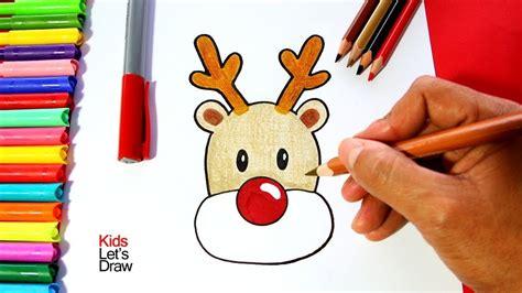 Cómo dibujar Un Reno De Navidad Para Niños 】 Paso a Paso Muy Fácil - Dibuja Fácil