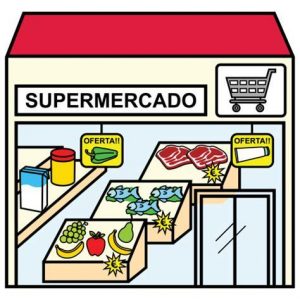 Dibujar Un Supermercado Fácil Paso a Paso