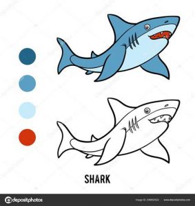 Dibujar Un Tiburon Infantil Fácil Paso a Paso