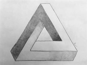 Dibujar Un Triángulo Imposible Paso a Paso Fácil