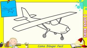 Cómo Dibujar Una Avioneta Para Niños Fácil Paso a Paso