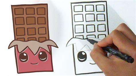 Dibujar Una Barra De Chocolate Kawaii Fácil Paso a Paso