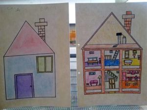 Cómo Dibujar Una Casa Por Dentro Para Niños Paso a Paso Fácil