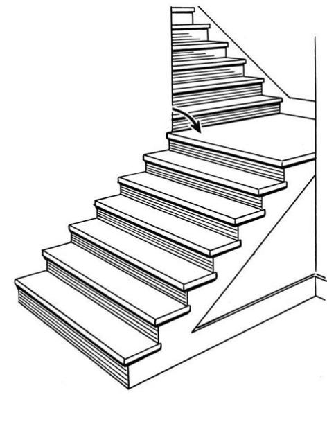 Cómo Dibujar Una Escalera Fácil Paso a Paso
