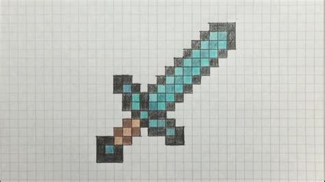 Cómo Dibuja Una Espada De Diamante De Minecraft Paso a Paso Fácil