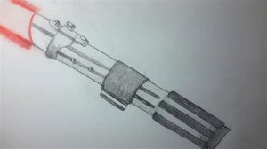 Cómo Dibujar Una Espada Laser Paso a Paso Fácil