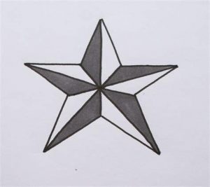 Cómo Dibujar Una Estrella En 3D Paso a Paso Fácil